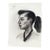 Vintage Charcoal Portrait Drawing of a Woman in Profile With Ponytail For Sale