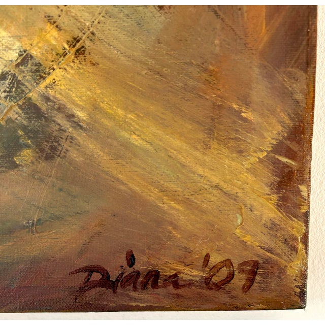 Contemporary Abstract Expressionist Painting Signed Diana '09 For Sale - Image 11 of 12