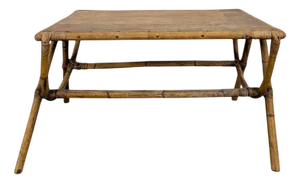 Rattan and Bamboo Coffee Table