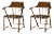Captain's Armchairs - Walnut Finish- Set of 2 For Sale