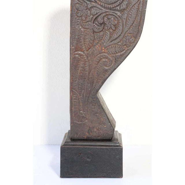 Wood Architectural Carved Wood Temple Fragment from India For Sale - Image 7 of 13
