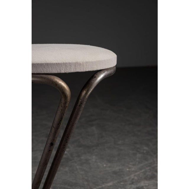 Silver Modernist Stool, Netherlands, 1940s For Sale - Image 8 of 12