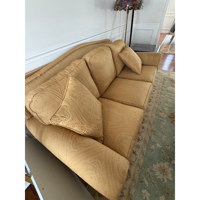 Gold Ethan Allen Sofa For Sale - Image 8 of 9