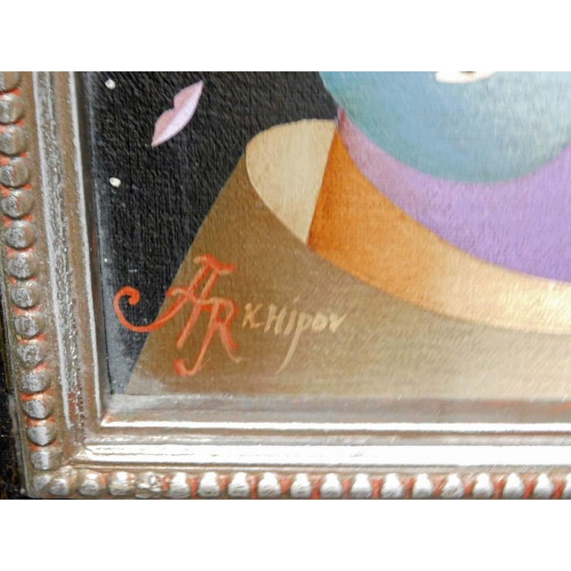 Anton Arkhipov "Moon" Original Oil on Canvas Original Artist Framed Hand Signed For Sale - Image 4 of 5