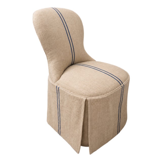 Antique French Slipper Chair For Sale