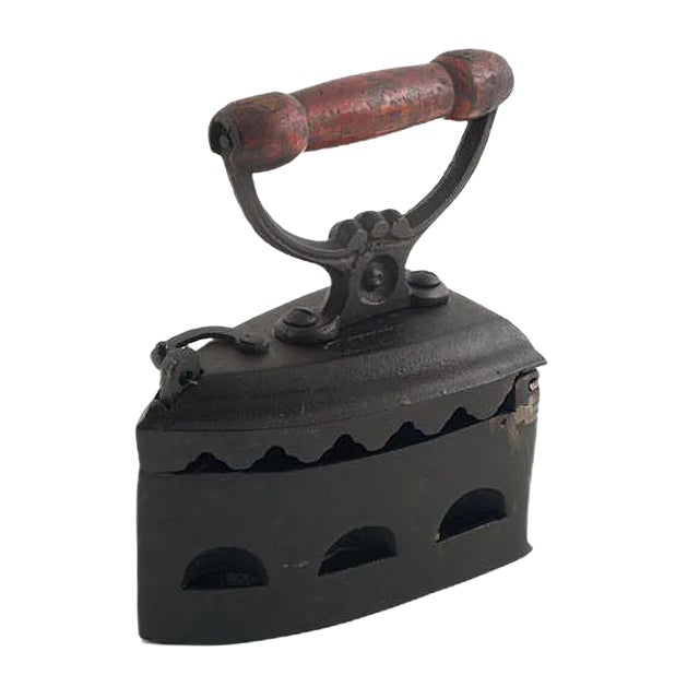 Antique Italian Cast Iron Coal Iron, 1900s For Sale