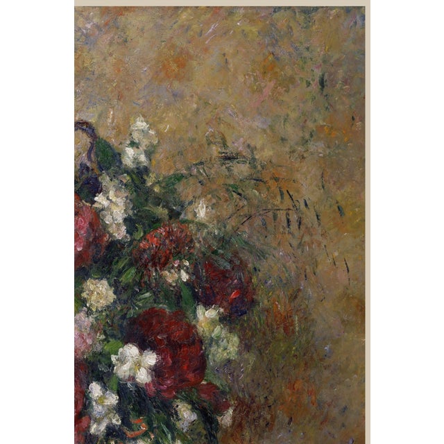Vintage French Impressionist Art Print – Red Peonies by Pissarro, 18" X 24" For Sale In Buffalo - Image 6 of 9