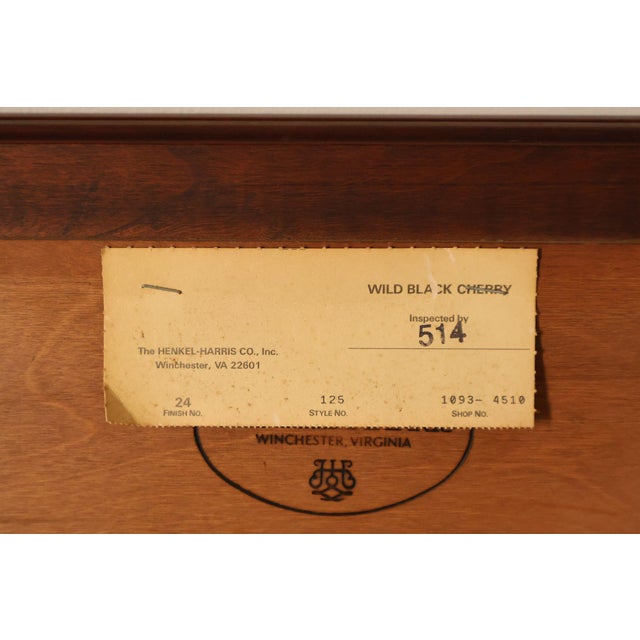 Late 20th Century Henkel Harris Traditional Cherry Dresser Mirror For Sale - Image 16 of 18