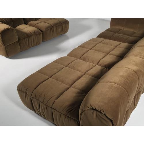 1970s Modular Strips Sofa in Brown Velvet by Cini Boeri for Arflex, 1970s, Set of 5 For Sale - Image 5 of 11