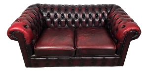 Leather Sofa in style of Chesterfield, 1980s
