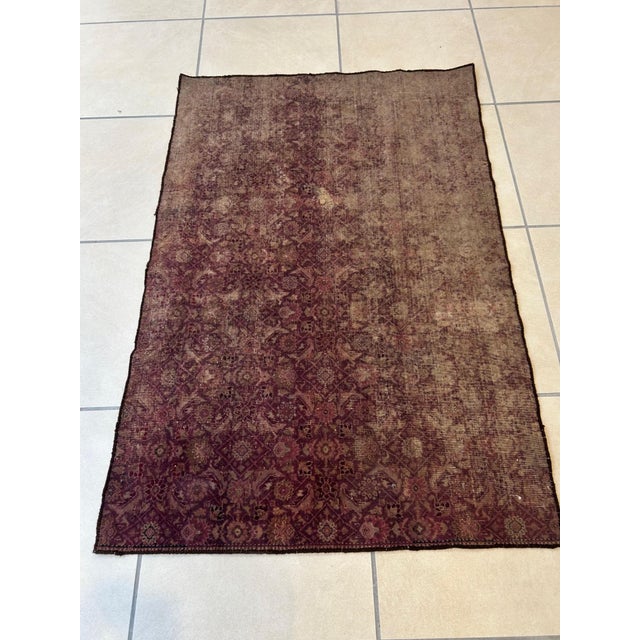 Persian Antique Agra Fragment , 4' X 6' For Sale - Image 3 of 10