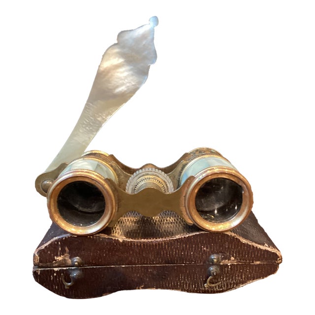 Patented French Antique Opera Glasses With Original Case For Sale