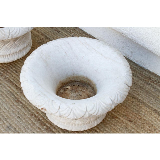 French Set of Two French Marble Jardinieres For Sale - Image 3 of 9