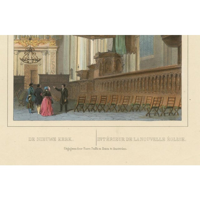 C. Springer, New Church Interior, 1850, Lithograph on Paper For Sale - Image 3 of 10
