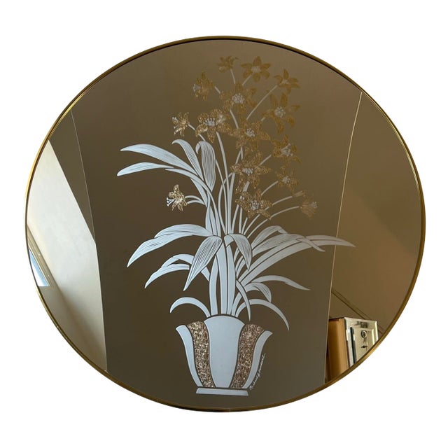 We have for your consideration a very gorgeous postmodern circle mirror manufacture by windsor and designed by Richard...