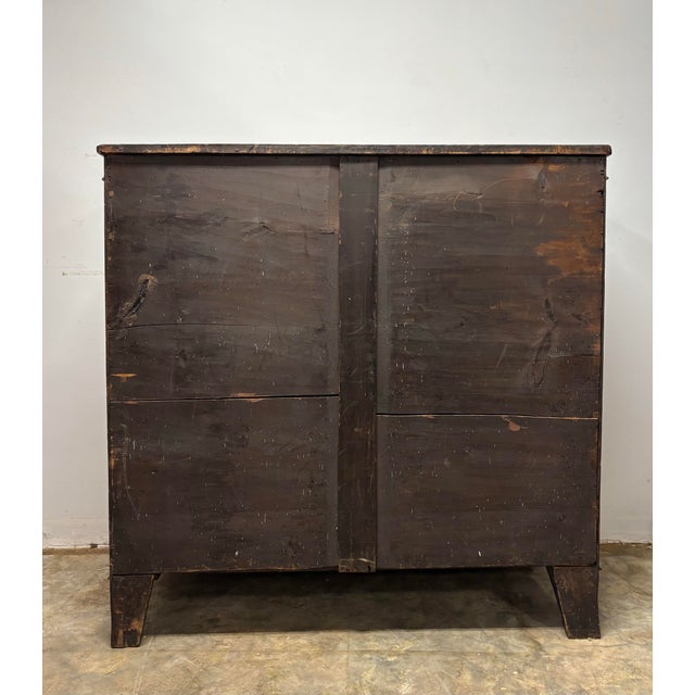 Antique English Mahogany Bow Front Chest of Drawers For Sale - Image 4 of 11