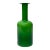 Kelly Green Cased Glass Bottle by Otto Brauer Gulvvase for Holmegaard Circa 1970 For Sale