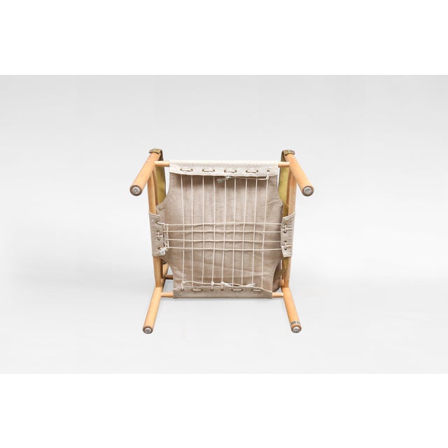 Arne Norell 1960s Scirocco Safari Chair by Arne Norell in Beige Canvas For Sale - Image 4 of 6