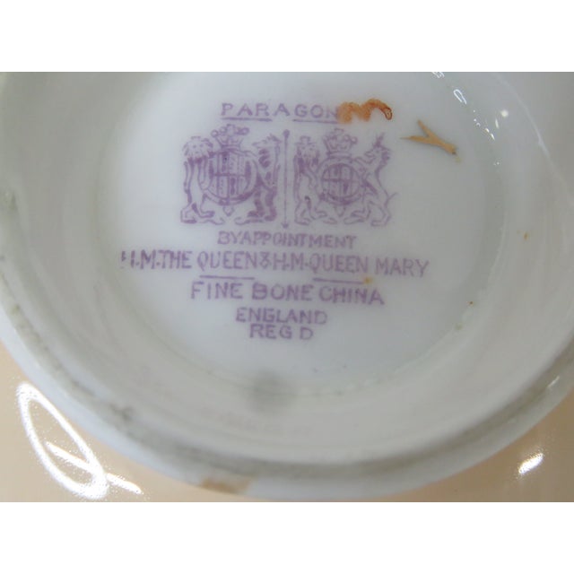 Vintage Paragon Fine Bone China Nasturtium Black Floral England Tea Cup 4697b For Sale In Miami - Image 6 of 11
