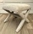 Textile Vintage X-Frame Stool in Cream & Tan Animal Print Upholstery For Sale - Image 7 of 10