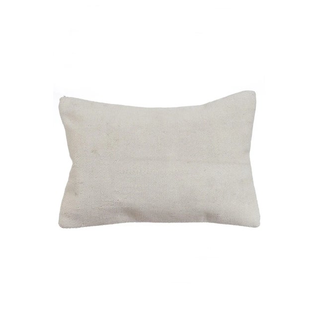Off White Cotton Kilim Pillow For Sale - Image 4 of 4