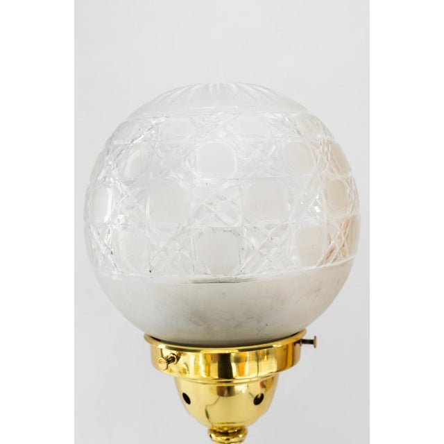 Historistic Table Lamp with Original Cut Glass Shade, Vienna, 1890s For Sale - Image 10 of 17