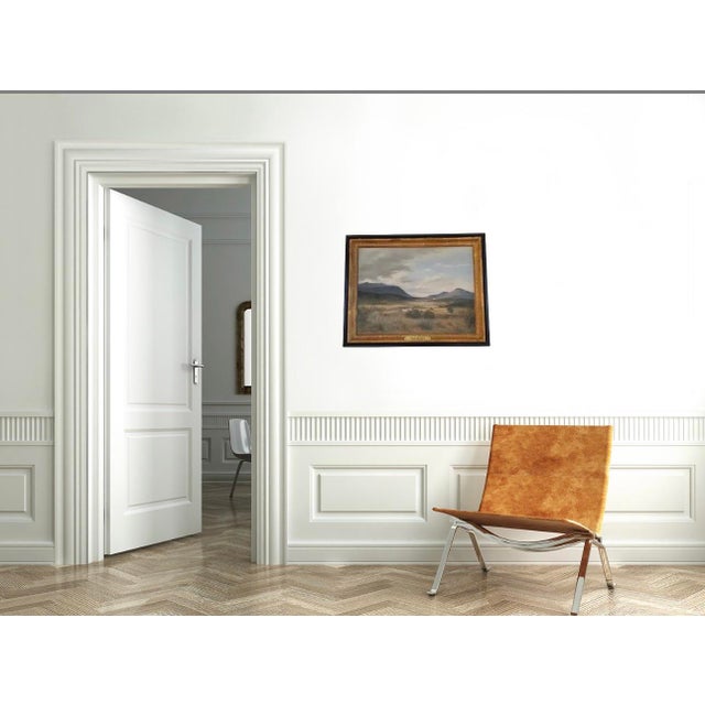 This landscape oil on board painting was created by well known and listed artist (American, 1925-2022) Janet W. Kimberling...