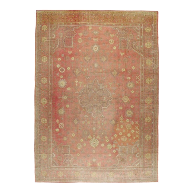 Galerie Shabab Collection Early 20th Century Turkish Oushak Oversize Carpet For Sale
