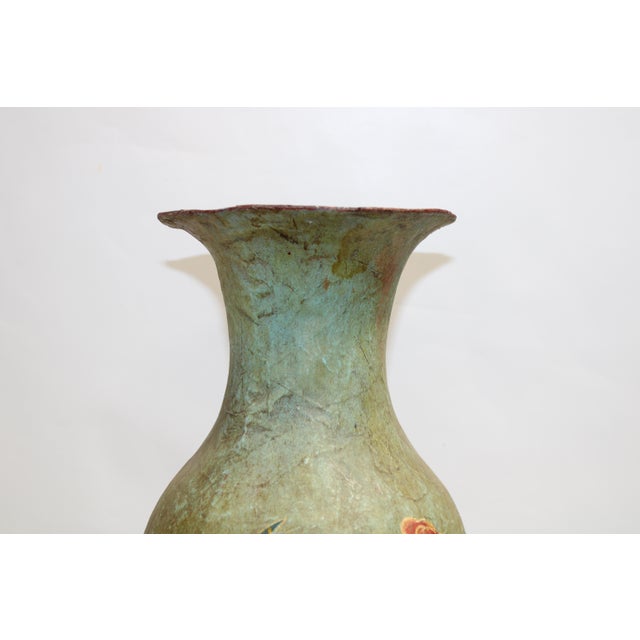 Peony Vase Papier-Mâché Floral For Sale - Image 10 of 12