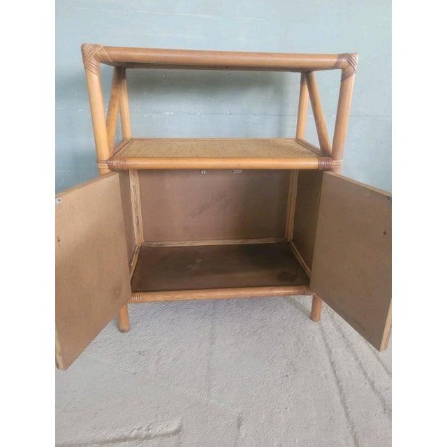 Rattan and Bamboo 2-Door Sideboard, 1970s For Sale - Image 6 of 9