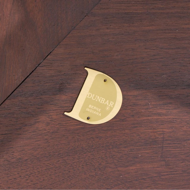 Brown Edward Wormley for Dunbar Mid Century Mahogany Janus Sofa Corner Table For Sale - Image 8 of 8