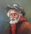 A genre painting in oil on canvas depicting an old man smoking a pipe. The signature appears to be IM Artes. It is of...