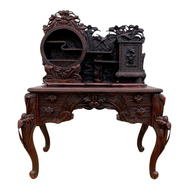 Antique Japanese Carved Writing Desk Chairish