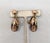 1950s Vintage Signed Napier Goldtone Brown Moonglow Cumquat Drop Clip Earrings-2 Pieces For Sale - Image 5 of 12