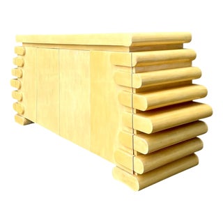 Vintage Columbian Tessellated Bone Stacked Credenza For Sale