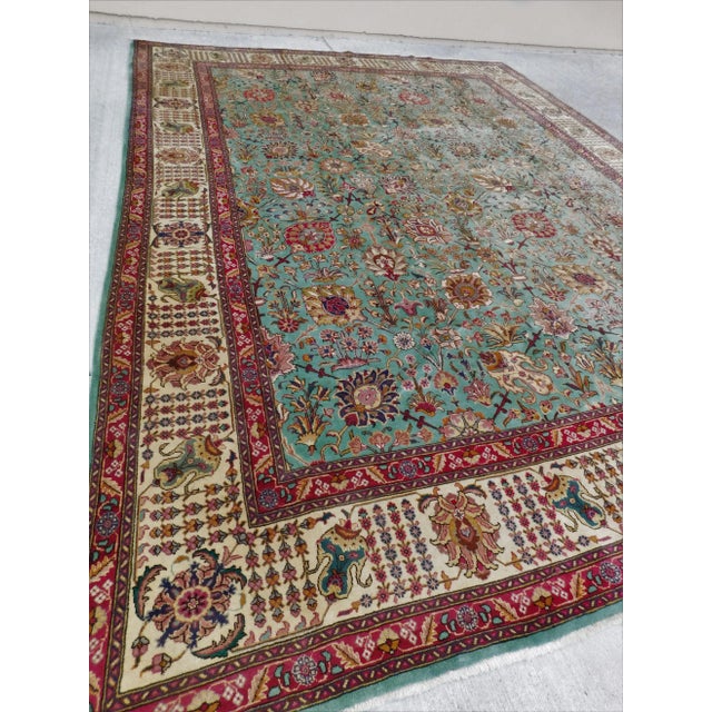 1960s Hand Made Vintage Persian Rug 10'x 13' For Sale - Image 10 of 13