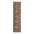 3X12Ft. Brunt Orange Light Blue Persian Design Inspired Hand Knotted Wool Runner Rug For Sale