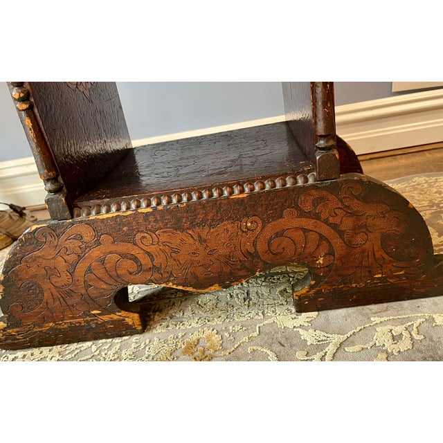 This rare antique pagan lectern is a unique piece of history. Hand crafted with pine and heat pressed designs of ivy,...