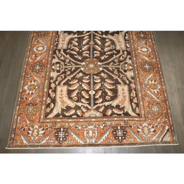Brown Antique Brown Bakhtiari Corridor Runner - 5'2" x 15'6" For Sale - Image 8 of 10