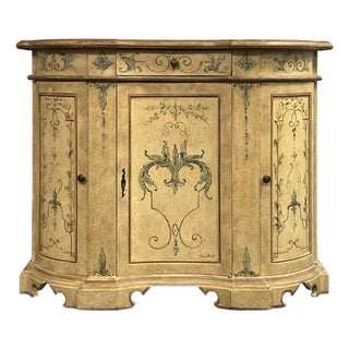Decorative Crafts Venetian Demi Lune Console Cabinet - Made in Italy For Sale