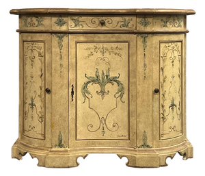 Decorative Crafts Venetian Demi Lune Console Cabinet - Made in Italy