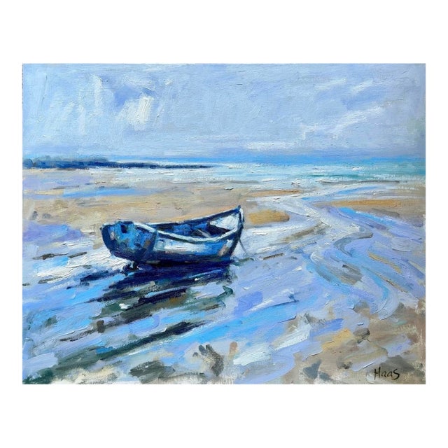 Original Oil Painting – Waiting for the Tide For Sale