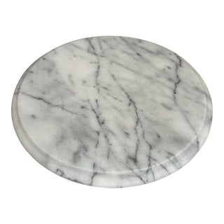 Round White Marble Lazy Susan/Serving Tray For Sale