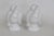 Mid 20th Century White Ceramic Salt and Pepper Shakers 2pc Pair Laughing Buddha Figurines For Sale - Image 4 of 10