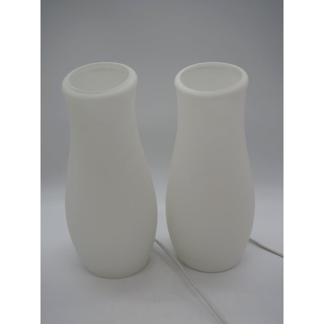 Mylonit Frosted Glass Table Lamps by Kristin Leibel & Kristian Andrèason for Ikea, 1990s, Set of 2 For Sale - Image 6 of 10
