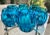 Contemporary Mid 20th-Century Blown Swirl Glass Beverage Set in Cyan – 7 Pieces For Sale - Image 3 of 13