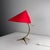 Mid-Century Modern Table Lamp with Golden Crows Foot and Newly Upholstered Red Silk Shade by J. T. Kalmar, 1950s For Sale - Image 3 of 14