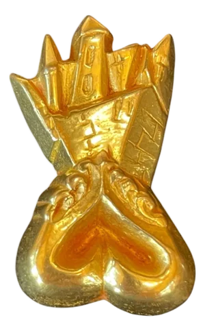 Gilt Bronze Brooch Chateau en Espagne by Line Vautrin