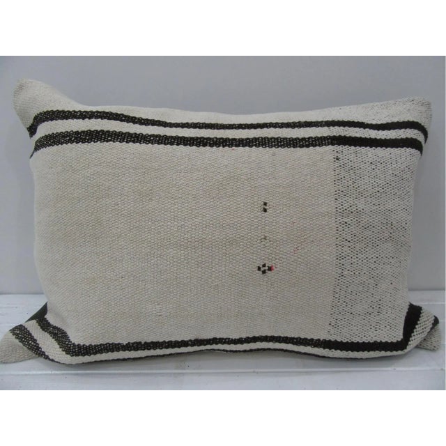 Turkish Kilim White Pillow Cover For Sale - Image 4 of 4