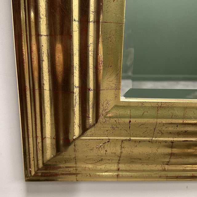 Large Mirror with Faux Gold Leaf Frame from Deknudt, Belgium, 1980s For Sale - Image 4 of 15